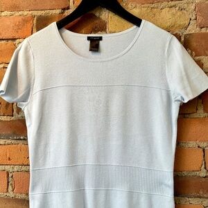 Light Blue Vintage Anne Taylor Short Sleeve Sweater. Size: Medium